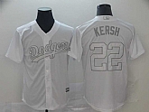 Dodgers 22 Clayton Kershaw Kersh White 2019 Players' Weekend Player Jersey,baseball caps,new era cap wholesale,wholesale hats